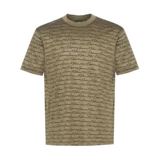 Emporio Armani T-shirt met korte mouwen - Heren - T-shirts - Groen - XL - Katoen - Tops