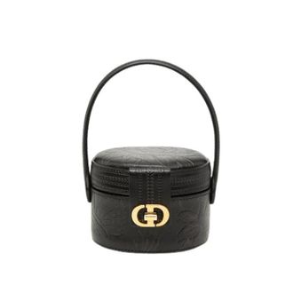 Dior Pre-owned Vanity Bag - Dames - Vintage Mini Tas - Zwart - ONE Size - Leer - Vintage