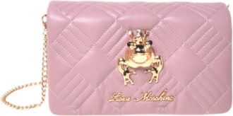 Love Moschino Shoulder Clutch - Dames - Clutches - Roze - ONE Size - Leer - Tassen