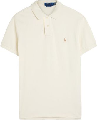 Polo Ralph Lauren Pique Cotton Polo Shirt - Ecru - Xxl