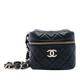 Chanel Pre-owned Vanity Case - Dames - Pre-owned - Zwart - Maat: ONE Size Leer