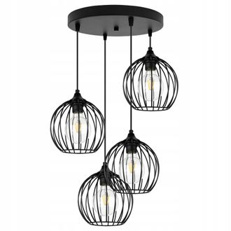OEM L&aacute;mpara Colgante De Alambre Negro L&aacute;mpara De Aluminio Led Para Loft