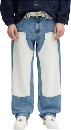 Aries Patchwork Western Carpenter Jeans - Heren - Loose Fit Jeans - Blauw - W32 - Katoen - Jeans