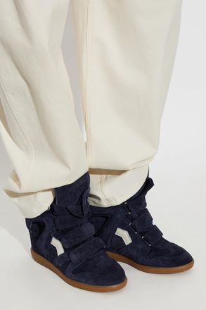 Isabel Marant Suede Wedge Shoes Bekett Ring, Womens, Navy Blue