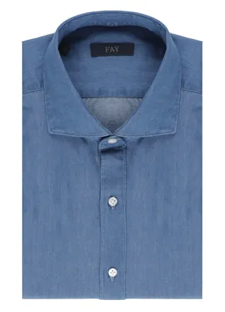 Fay Blue Denim Shirt
