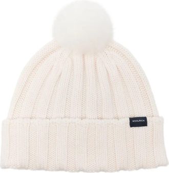 Woolrich Beanie Pom Pom Pom Pom Cashmere Beanie