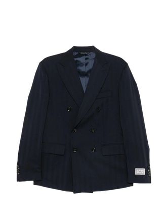 Lc23 Gessato Navy Blazer