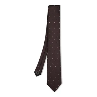Tom Ford Ties, male, Brown, Size: ONE SIZE Silk Polka Dot Tie