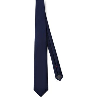 Brunello Cucinelli Silk twill tie in Blue at Nordstrom