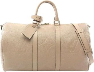 Louis Vuitton Vintage, unisex, Beige, ONE Size, Leer, Tweedehands Canvas Louis Vuitton tassen