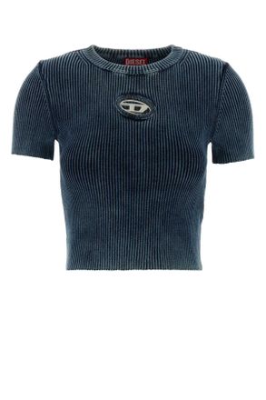 Diesel Denim Blue Cotton M Anchor T Shirt