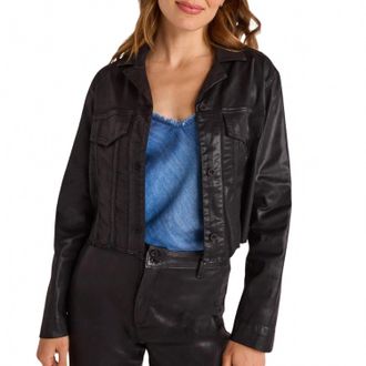 Bella Dahl Womens Billie Cropped Jacket In Black