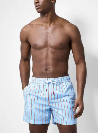 Simons Mens Nautical stripe swim trunk