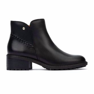 Pikolinos Womens Medina Mid-Heel Ankle Boots In Black