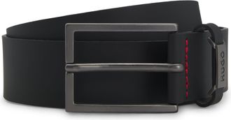 HUGO BOSS Lederg&uuml;rtel HUGO Gabriel Sz35, Herren, Gr. 110, schwarz (schwarz 002), Leder, unifarben, G&uuml;rtel Lederg&uuml;rtel, Mit Markenlabel von HUGO