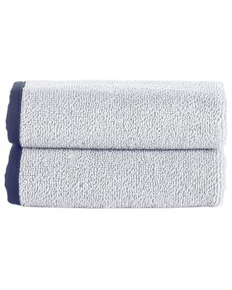 Brooks Brothers Contrast Frame 2Pc Wash Towels