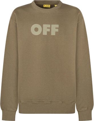 Off-white Crew-neck Sweatshirt - male - Off White - Kids Sweatshirts - Green - 10 Y - Kids