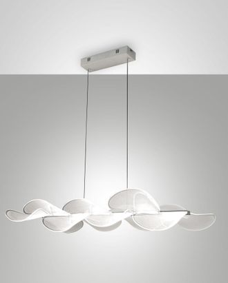Fabas Luce Sylvie Lampada A Sospensione Led 40w 5400lm 3000k Bianco - Struttura In Metallo E Metacrilato, Dimmerabile A Taglio Di Fase, Classe I