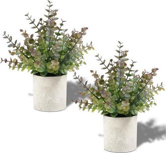 OEM Juego De Plantas Artificiales - Plantas Decorativas - Decoraci&oacute;n De Interiores - Vegetaci&oacute;n Sin Mantenimiento - 2 Piezas - Morado