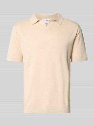 Selected Regular Fit Poloshirt aus Baumwoll-Leinen-Mix Modell MATTIS in Offwhite, Gr&ouml;&szlig;e XXL
