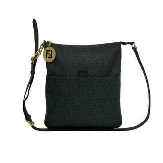 Fendi Pre-owned Zuccchino Leren PVC Schoudertas - Dames - Pre-owned - Zwart - Maat: ONE Size Leer