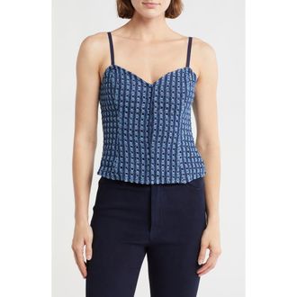 Cult Gaia Aurelia Crop Vest in Indigo Wash at Nordstrom Rack, Size 6
