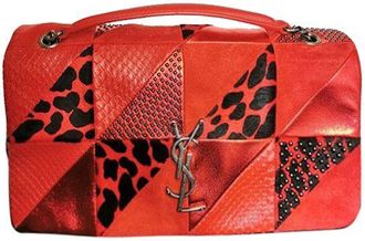 Saint Laurent Red Mix & Match Jamie Patchwork Bag