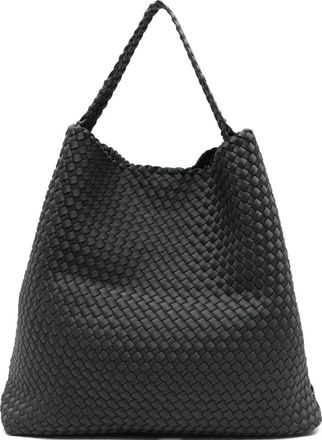 Naghedi Nomad grote geweven shopper - Zwart
