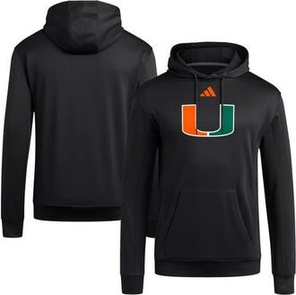 adidas Mens adidas Black Miami Hurricanes Locker Logo Fleece Pullover Hoodie at Nordstrom, Size Xx-Large