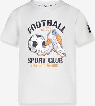 Salt And Pepper T-Shirt mit Fussball-Print Jungen Salt and Pepper wollwei&szlig;