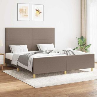 vidaXL Vidaxl Cama Sin Colch&oacute;n Tela Gris Taupe 160x200 Cm
