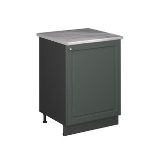 Vicco Mueble Bajo De Cocina Fame-line, Verde Dorado Casa De Campo/antracita, 60 Cm 1 Puerta Con Encimera, Vicco