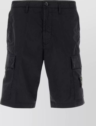 Stone Island utility cargo shorts featuring multiple pockets