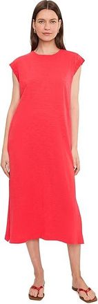 Mod-o-doc Cap Sleeve Column Dress with Conrast Cuffs Womens Dress Fiery Glow : LG (US 12-14), Cotton