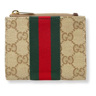 Gucci Cartera peque&ntilde;a con banda Web - Accessories - Mujer - Beige - ONE SIZE