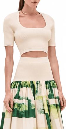 Alexis Azito Crop Top In Ivory