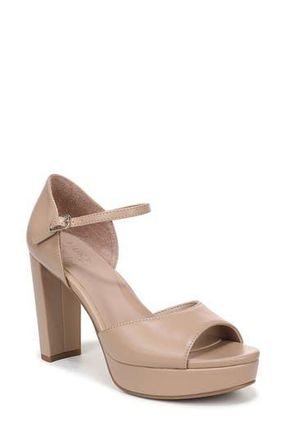 Naturalizer Novi Platform Sandal - Wide Width Available in Warm Taupe Tan Faux Leather at Nordstrom Rack, Size 8.5