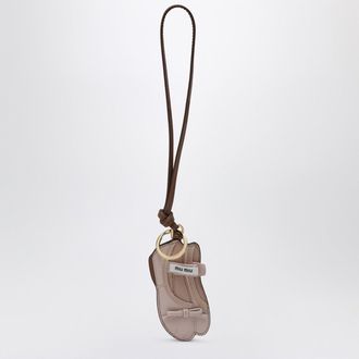 Miu Miu Trick leather Miu Ballet keyring