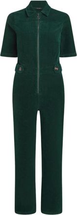King Louie Garbo Jumpsuit Corduroy - Dames - Jumpsuits & Playsuits - Groen - Maat: L Corduroy