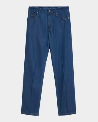 Emporio Armani Men & apos;s Medium-Wash Denim Straight-Leg Jeans