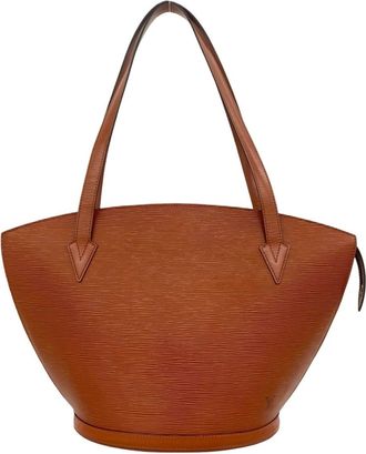 Louis Vuitton Brown Leather Shoulder Bag Tote Bag (Pre-Owned)