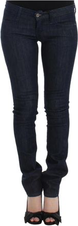 Costume National Donkerblauwe Skinny Leg Jeans - Dames - Slim Fit Jeans - Blauw - W26 - Katoen - Jeans