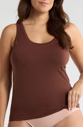 Nordstrom Seamless Layering Tank in Brown Bitter at Nordstrom, Size 1X