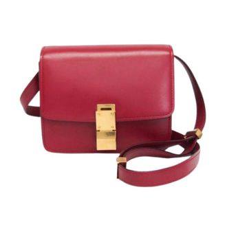 Celine Pre-owned Cross Body Bags, female, Red, Size: ONE SIZE Pre-owned Classic Box Shoulder Bag
