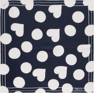 Jacquemus Coeur printed silk scarf