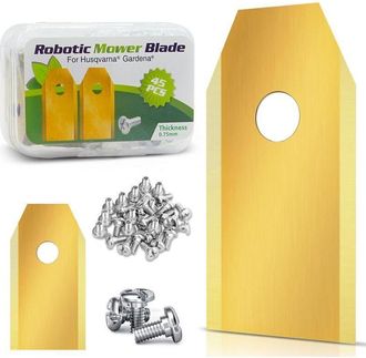 OEM 45 Cuchillas De Repuesto Para Cortac&eacute;sped + 45 Tornillos, Cuchillas De Titanio, Aptas Para Cortac&eacute;spedes Rob&oacute;ticos Husqvarna Automower/gardena, 35 X 1
