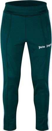 Palm Angels Mens Classic Track Pants in Green/White - Size X-Small