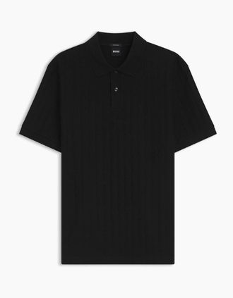 HUGO BOSS Mens BOSS Black H Parlay 236 Polo Shirt 001 Black - Size: 44