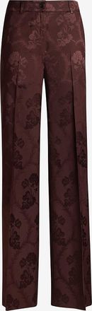 Etro Weite gerade Hose aus gebl&uuml;mtem Wollmix-Jacquard