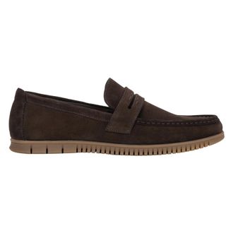 Estro & Luminara Loafers, male, Brown, Size: 10 US Mens Dark Brown Loafers in Genuine Italian Premium Velour Estro Er00119614